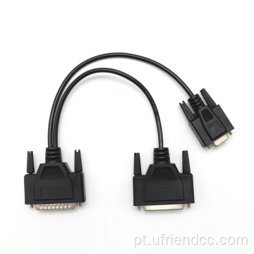 RS232 serial db25 fêmea para db25/db9 cabo de comunicação